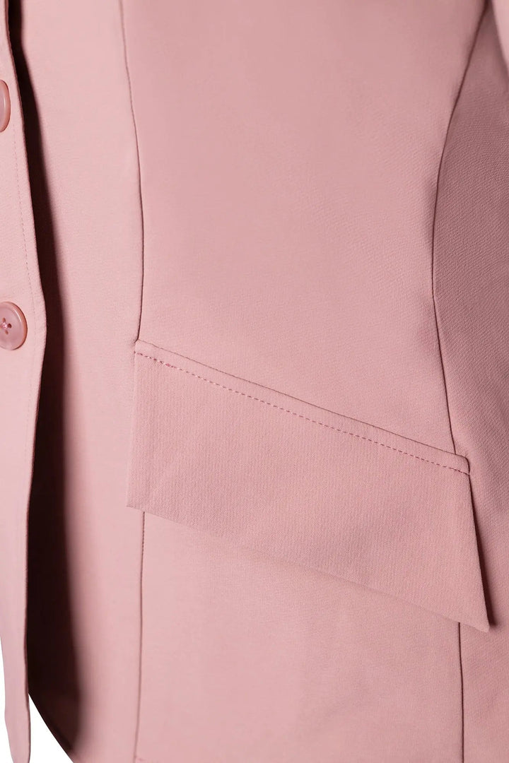Ladies 3 Button Show Coat, NY Tech Fabric, Rose