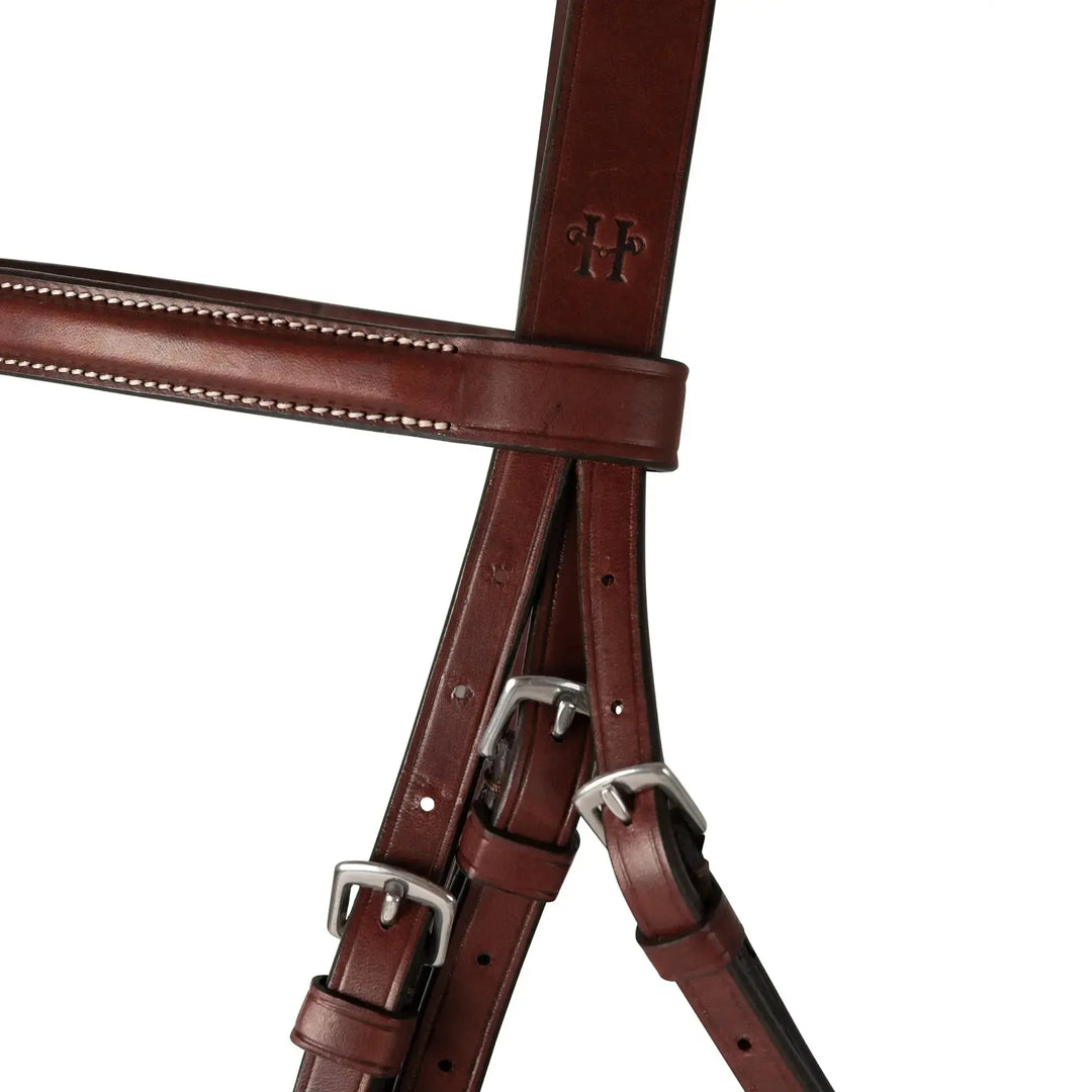 Equestrian Fancy Stitched Schooling Hunter Bridle with Reins
