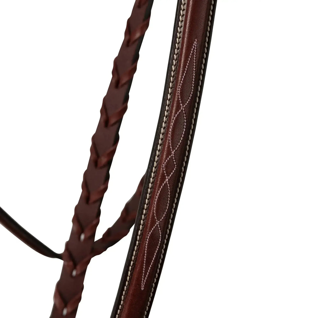 Equestrian Fancy Stitched Schooling Hunter Bridle with Reins