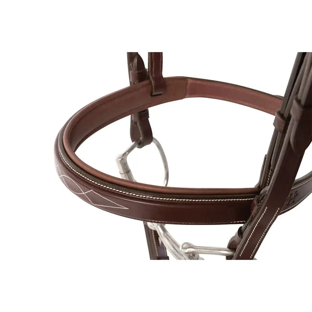 Equestrian Fancy Stitched Sedgwick Leather Padded Bridle with Reins