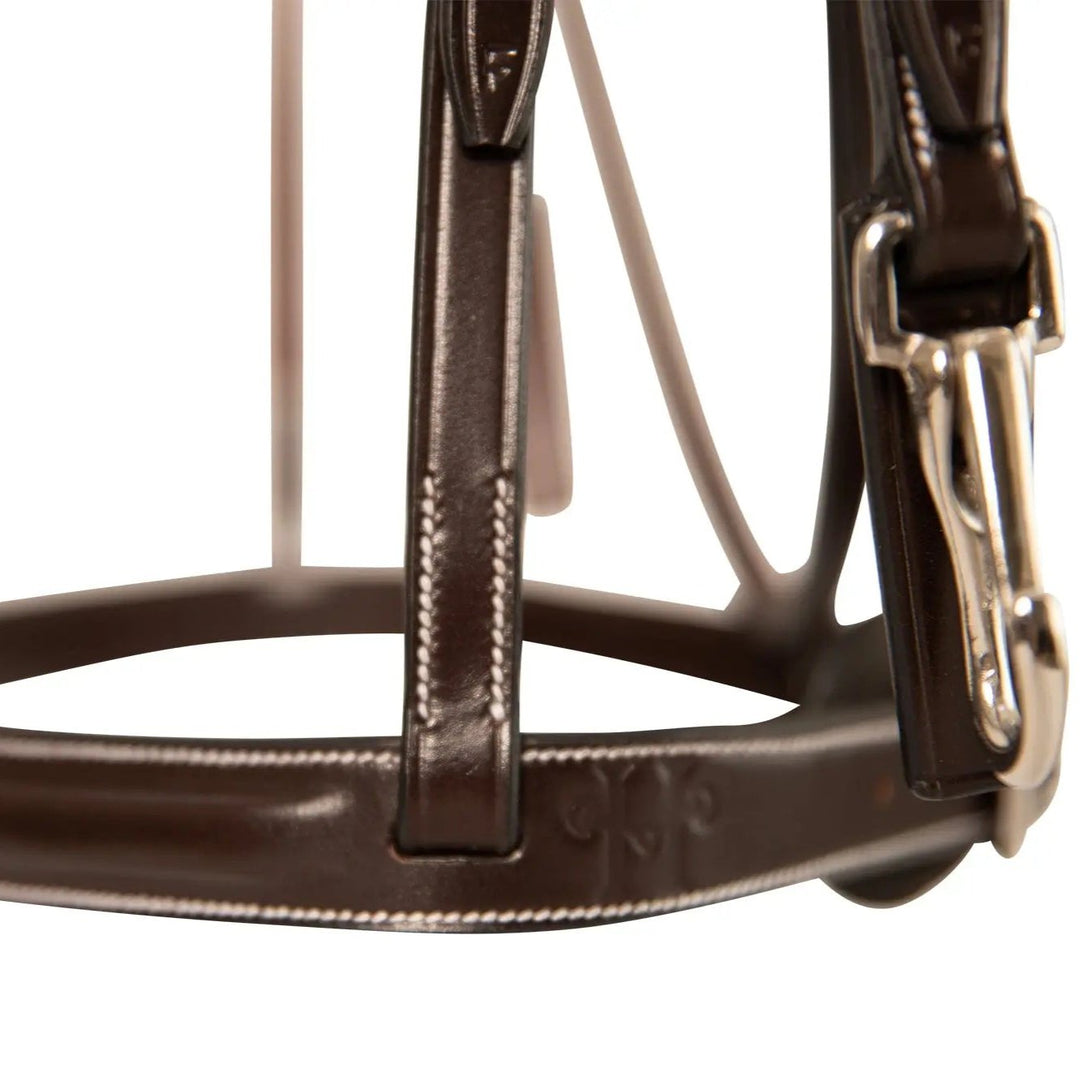 Equestrian Fancy Stitched Bridle with Cheek Clips and Reins