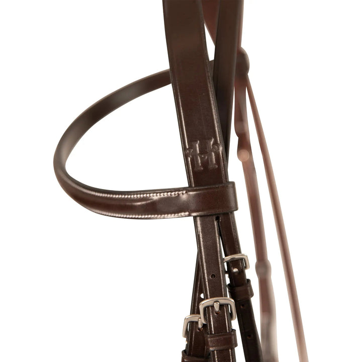 Equestrian Fancy Stitched Bridle with Cheek Clips and Reins