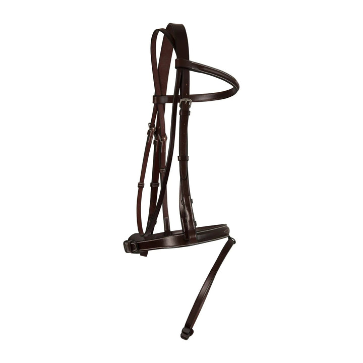 Equestrian Sedgwick Fancy Stitched Fixed Flash Noseband Bridle With Reins