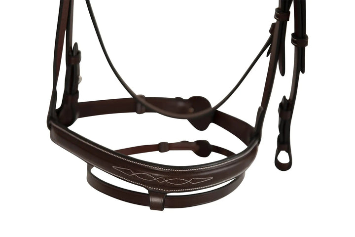 Equestrian Sedgwick Fancy Stitched Fixed Flash Noseband Bridle With Reins