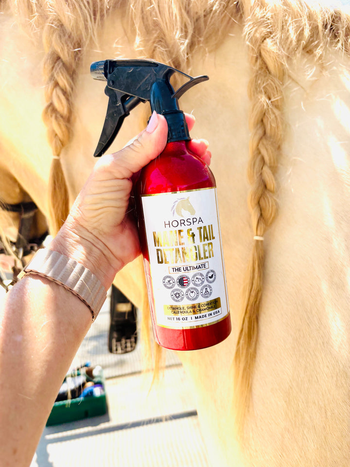 Horse Mane & Tail Detangling Spray Calendula & Chamomile 16oz Aluminum Bottle