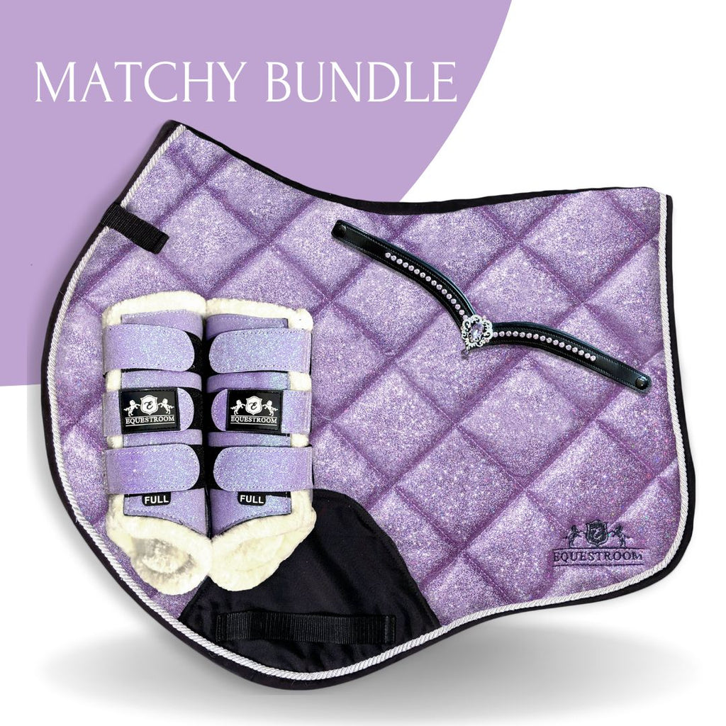 Lavender Saddle Pad Set