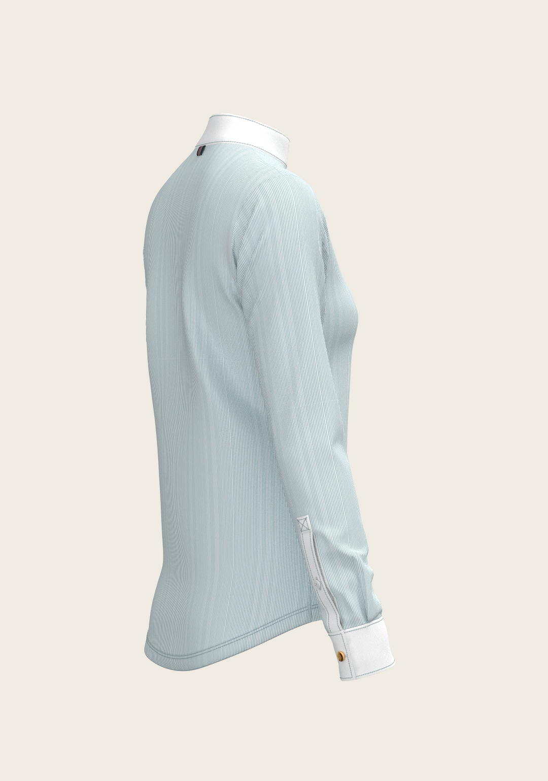 Espoir Crystal Accent Moonstone Blue Show Shirt – Sophisticated Brilliance Meets Technical Performance