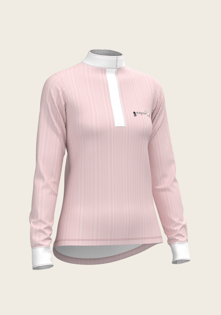  Stripes in Rose Show Shirt – Refined Femininity with Technical Precision