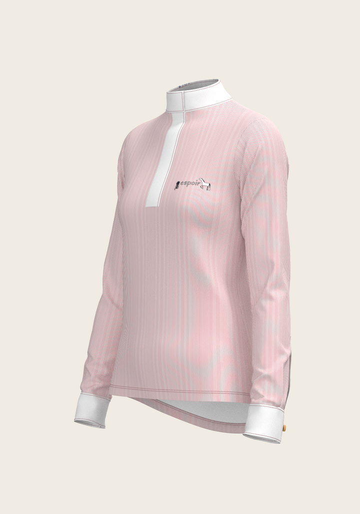  Stripes in Rose Show Shirt – Refined Femininity with Technical Precision