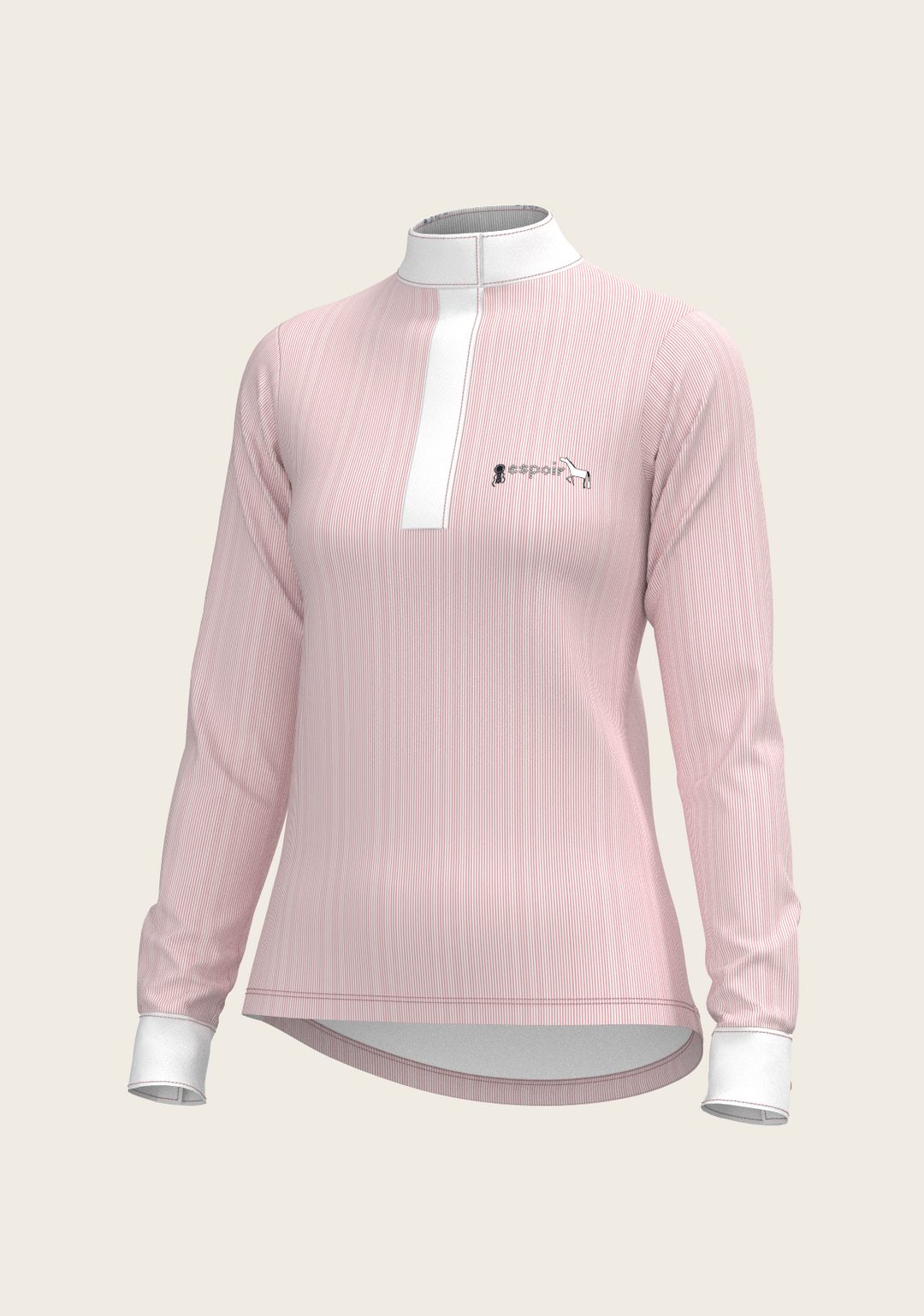 Stripes in Rose Show Shirt – Refined Femininity with Technical Precision
