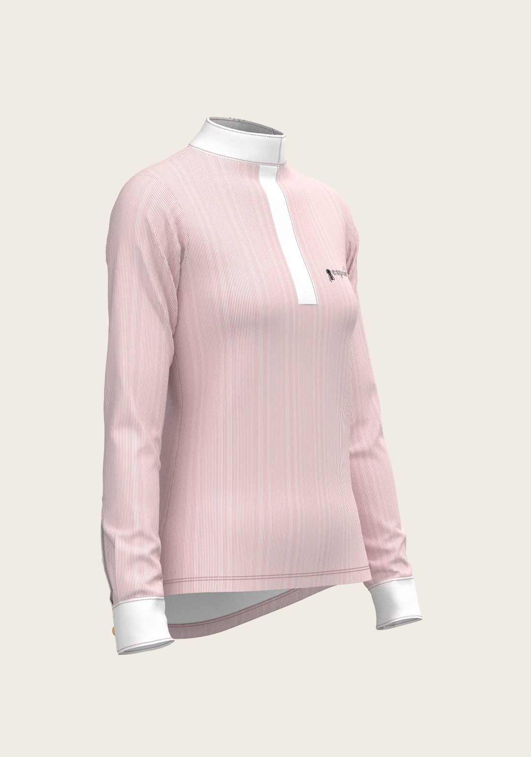  Stripes in Rose Show Shirt – Refined Femininity with Technical Precision
