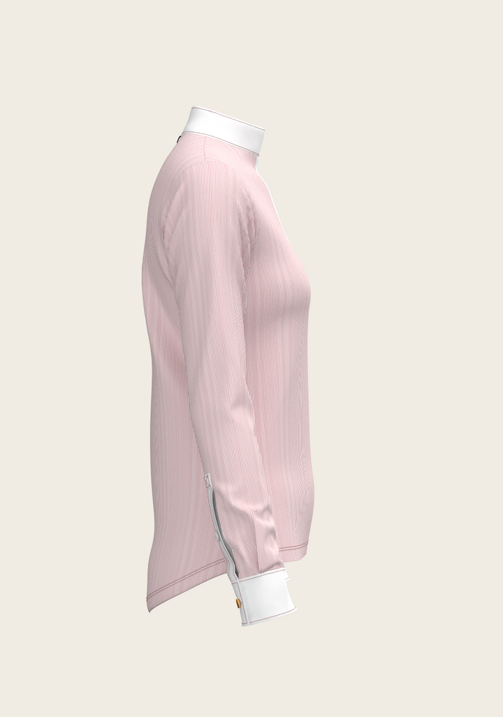  Stripes in Rose Show Shirt – Refined Femininity with Technical Precision