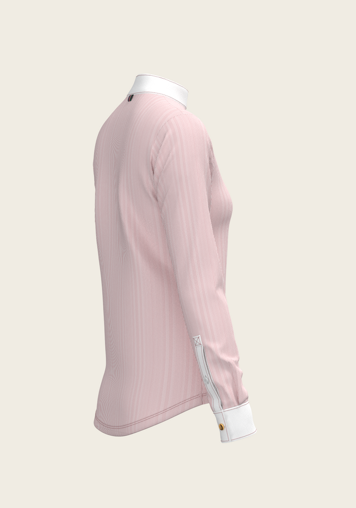  Stripes in Rose Show Shirt – Refined Femininity with Technical Precision