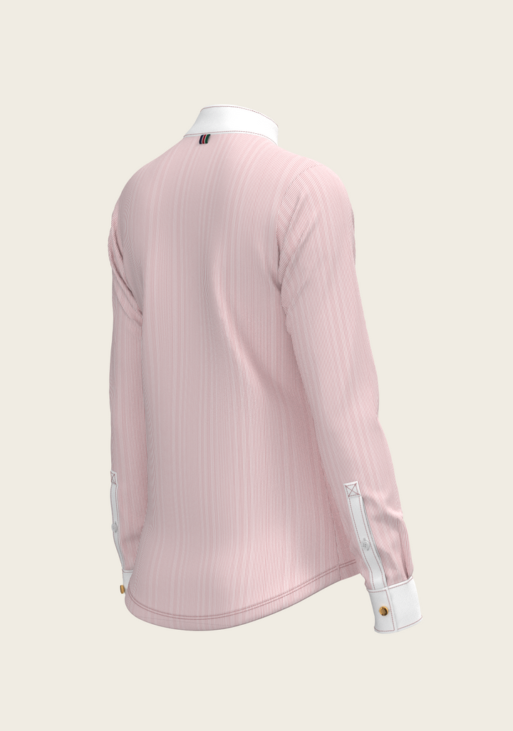  Stripes in Rose Show Shirt – Refined Femininity with Technical Precision