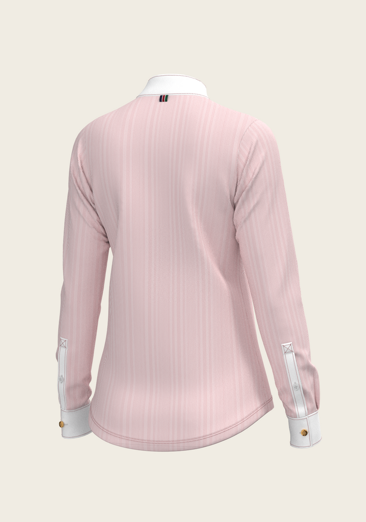  Stripes in Rose Show Shirt – Refined Femininity with Technical Precision