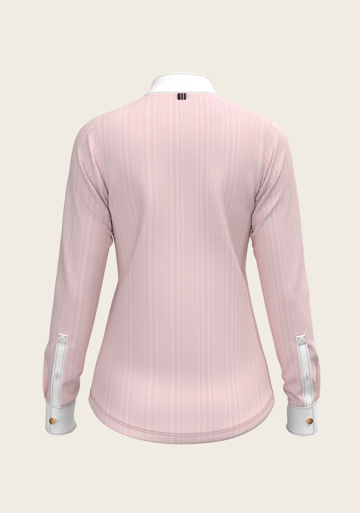  Stripes in Rose Show Shirt – Refined Femininity with Technical Precision