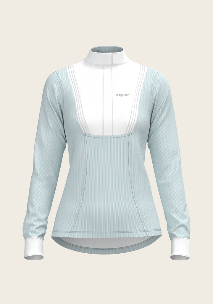  Stripes in Sky Espoir Moonstone Show Shirt – Elegant Form, Effortless Performance