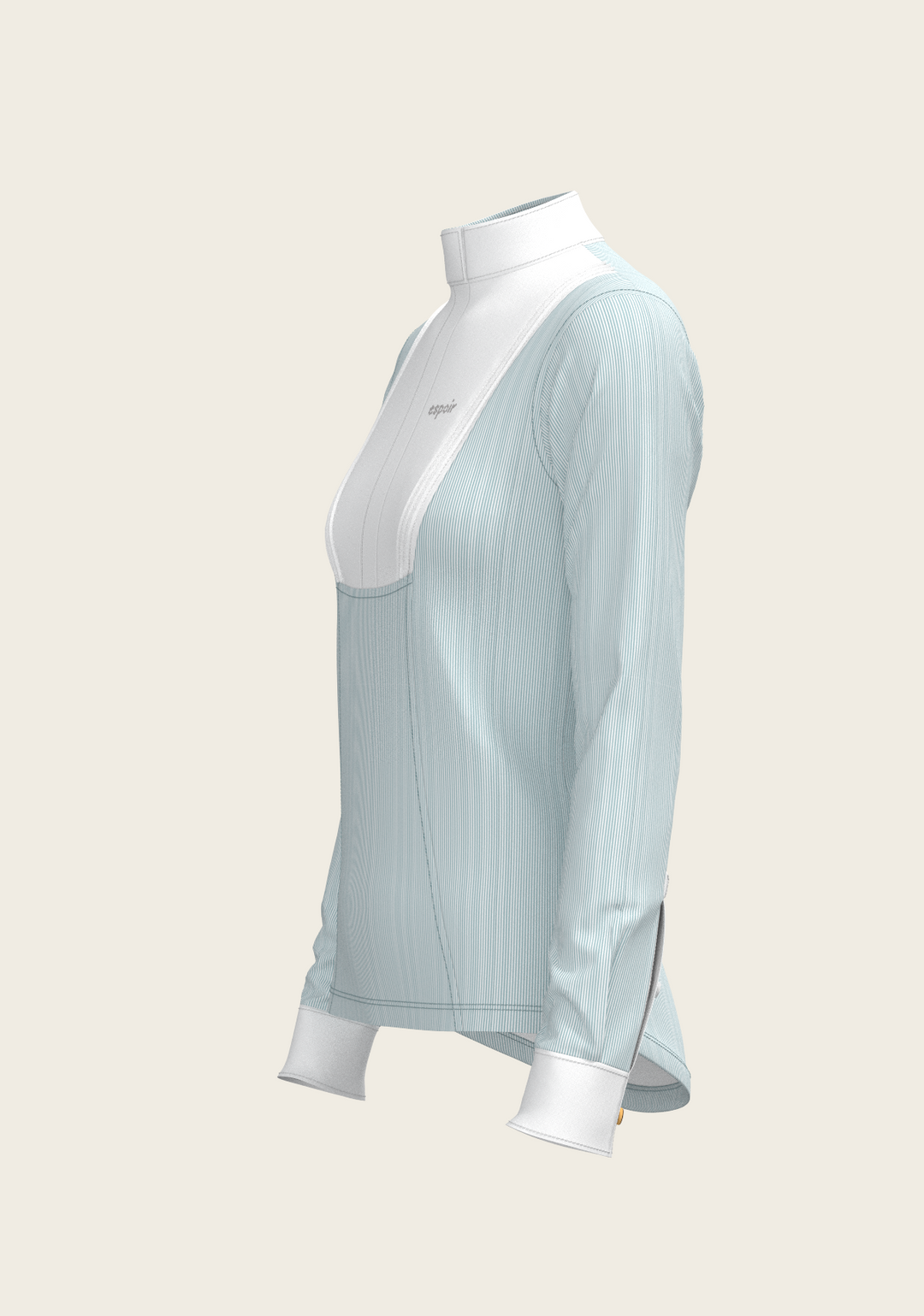  Stripes in Sky Espoir Moonstone Show Shirt – Elegant Form, Effortless Performance