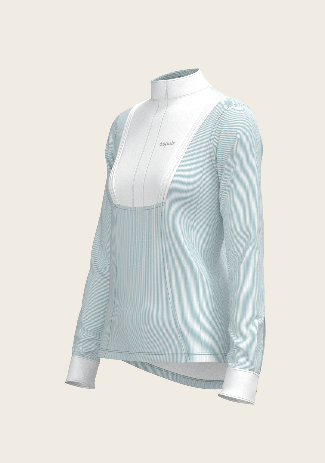  Stripes in Sky Espoir Moonstone Show Shirt – Elegant Form, Effortless Performance