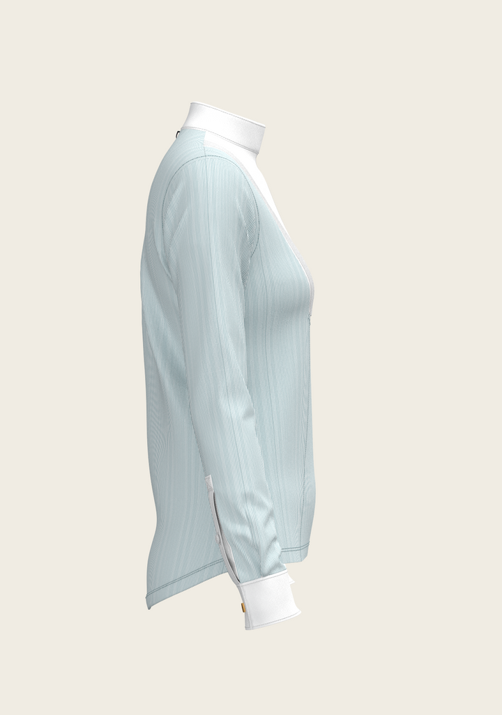  Stripes in Sky Espoir Moonstone Show Shirt – Elegant Form, Effortless Performance