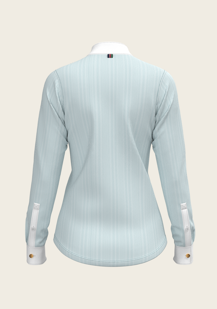  Stripes in Sky Espoir Moonstone Show Shirt – Elegant Form, Effortless Performance
