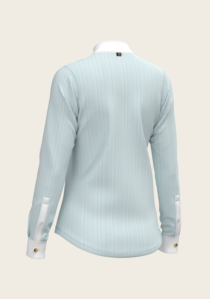  Stripes in Sky Espoir Moonstone Show Shirt – Elegant Form, Effortless Performance
