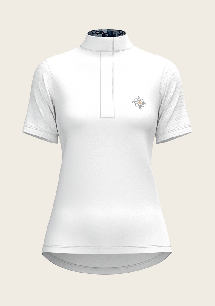 Espoir Swarovski Show Shirt – Timeless Elegance with Modern Performance Short Sleeve Show Shirt