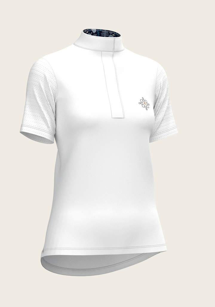 Espoir Swarovski Show Shirt – Timeless Elegance with Modern Performance Short Sleeve Show Shirt