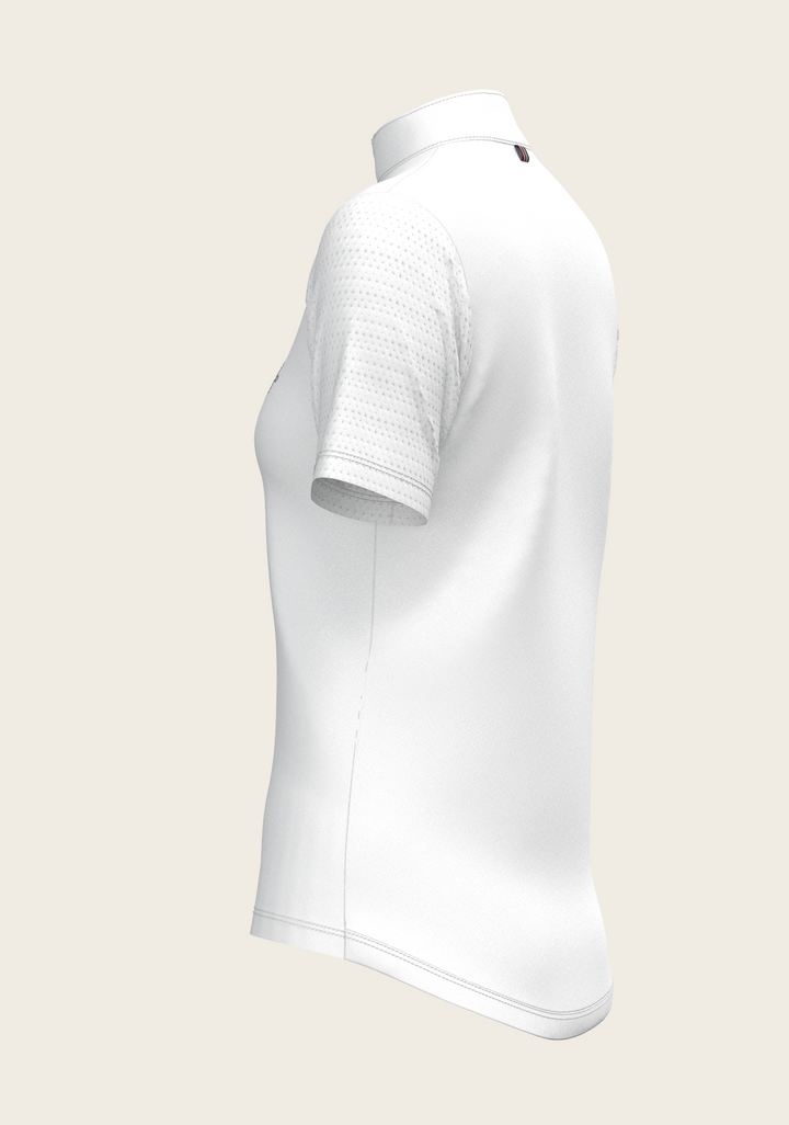 Espoir Swarovski Show Shirt – Timeless Elegance with Modern Performance Short Sleeve Show Shirt