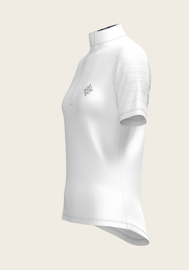 Espoir Swarovski Show Shirt – Timeless Elegance with Modern Performance Short Sleeve Show Shirt