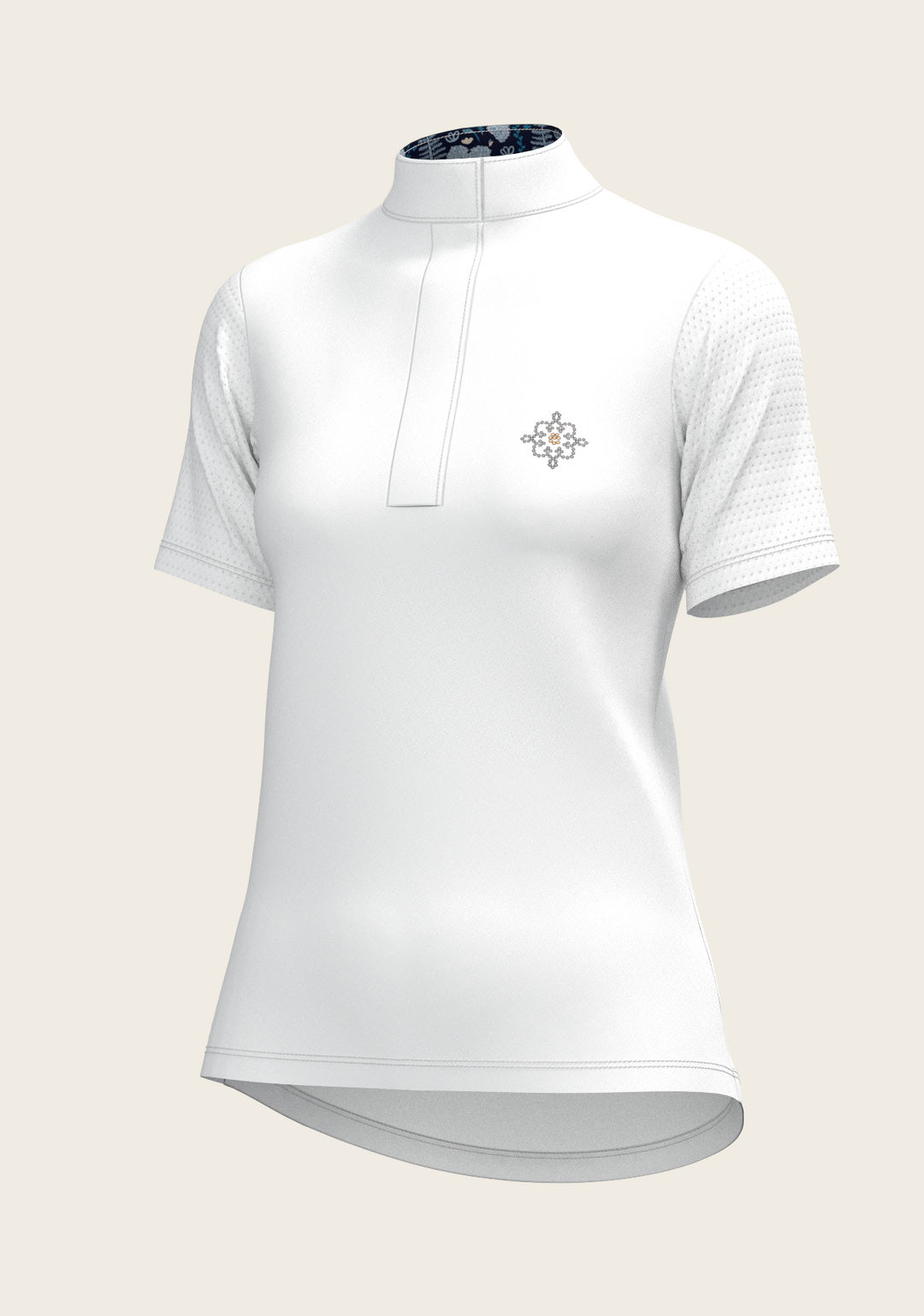 Espoir Swarovski Show Shirt – Timeless Elegance with Modern Performance Short Sleeve Show Shirt