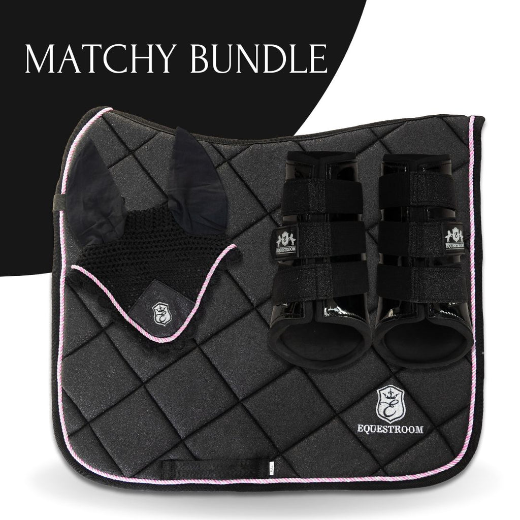 Midnight Black Saddle Pad Set