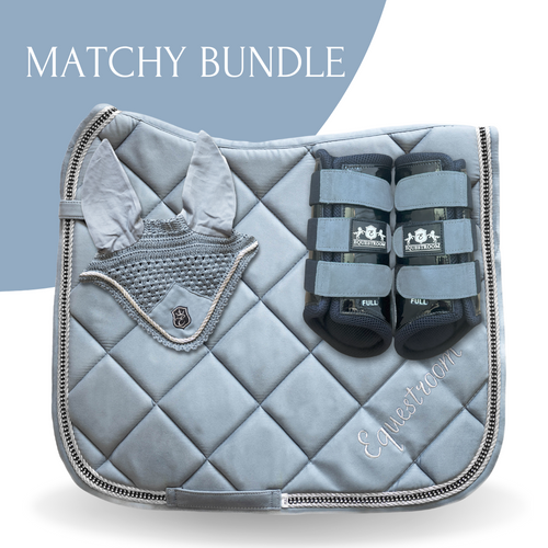 Moonstone Blue Saddle Pad Set