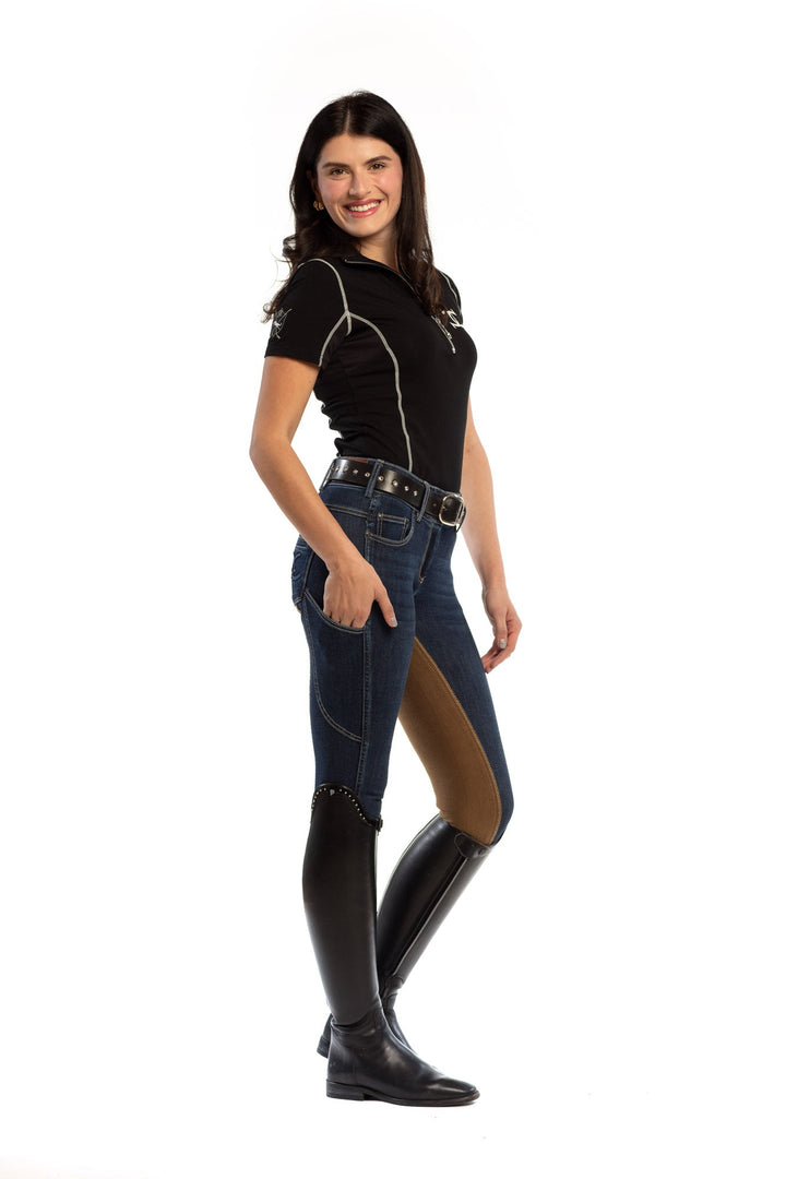 NEW Equestrian Jean - Full Seat with Cell Phone Pocket | 4-way stretch - Vintage Wash