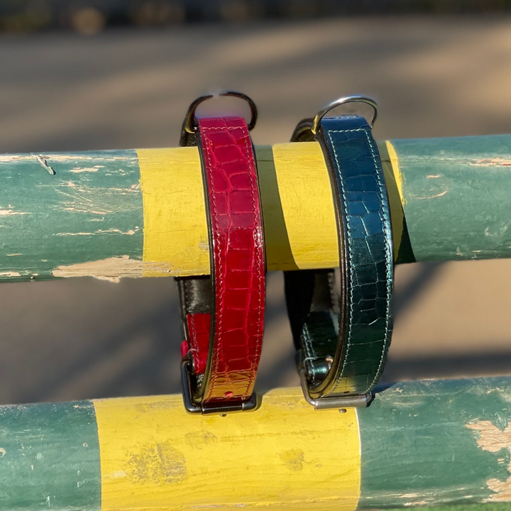 Halter Ego® Breanna Red Croc Leather Dog Collar
