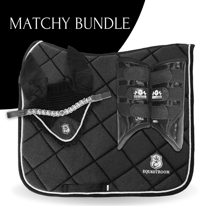 Midnight Black Saddle Pad Set