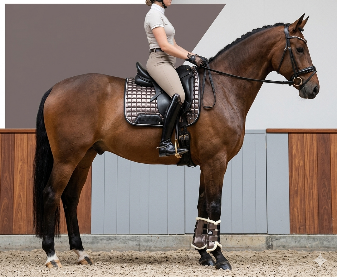 Tackified Copper Tech™️ Leather Premium Riding Glove in Brown