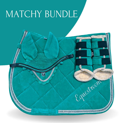 Teal Saddle Pad Set