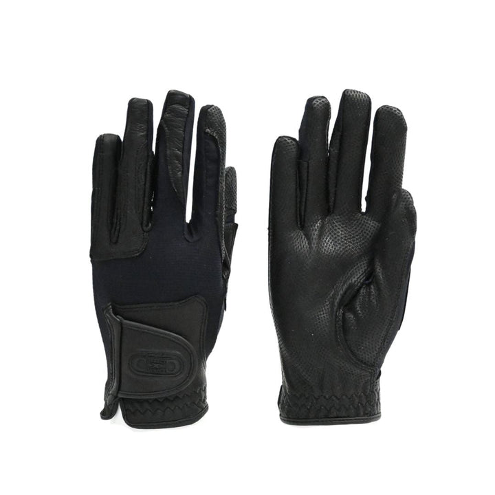 Tackified Copper Tech™️ Leather Premium Riding Glove in Black