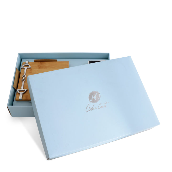 Equestrian Bamboo Cheese Set