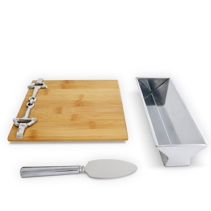 Equestrian Bamboo Cheese Set