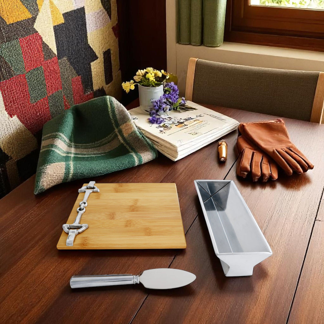 Equestrian Bamboo Cheese Set