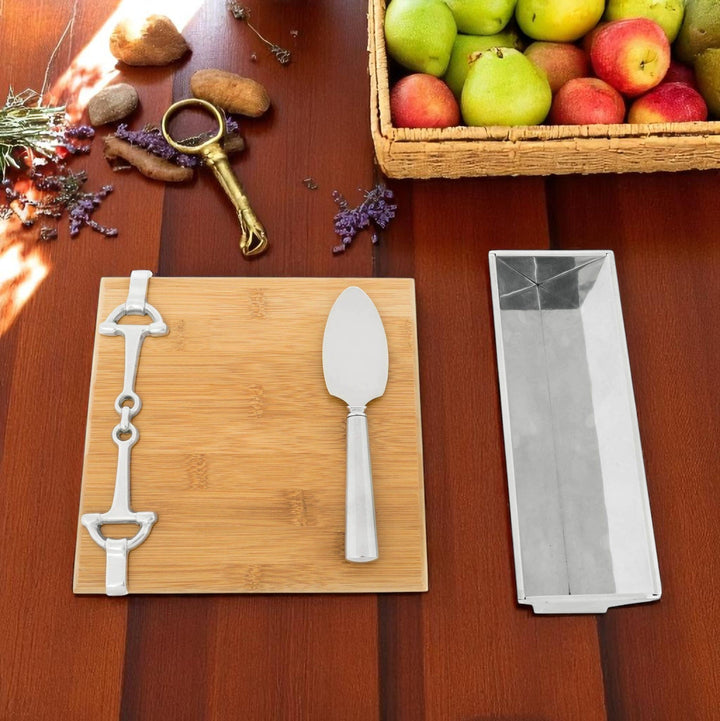 Equestrian Bamboo Cheese Set