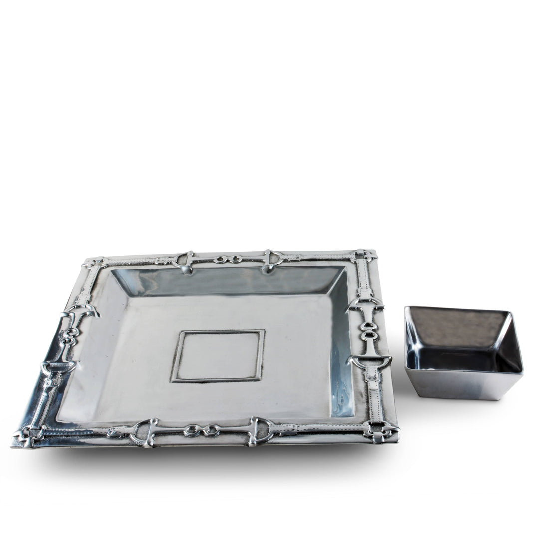 Equestrian Chip & Dip Bowl – Entertain in Style with Equestrian Elegance