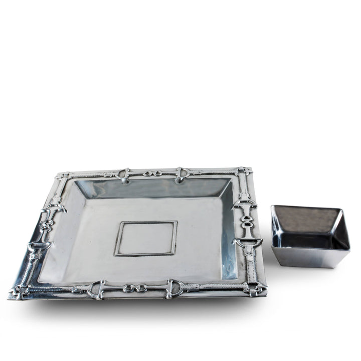 Equestrian Chip & Dip Bowl – Entertain in Style with Equestrian Elegance