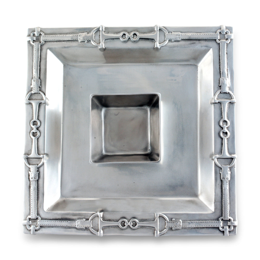 Equestrian Chip & Dip Bowl – Entertain in Style with Equestrian Elegance