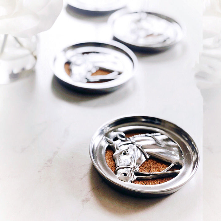 Equestrian Horse Coaster Set – Elegant Drink Coasters for Horse Lovers & Entertaining