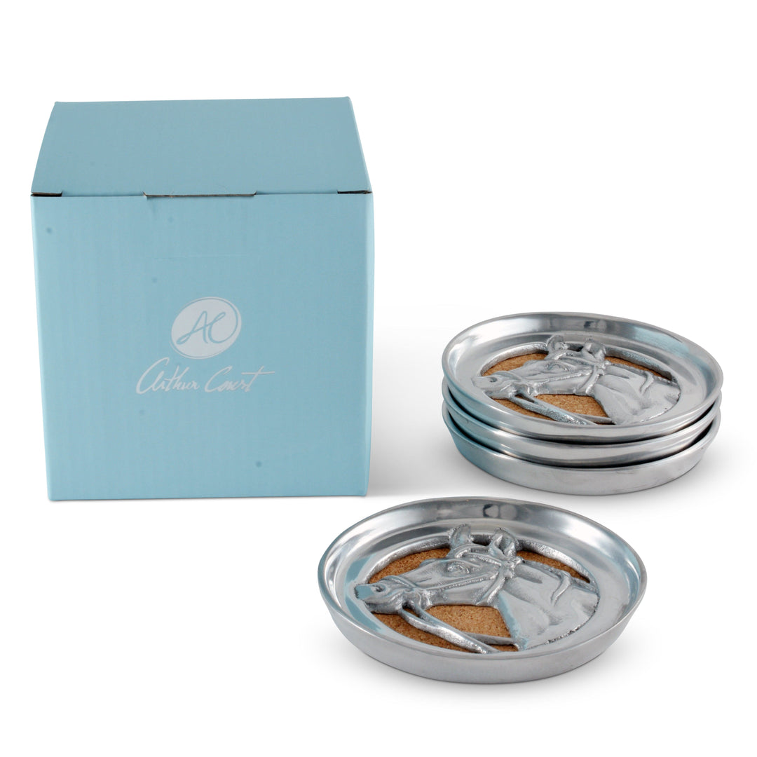 Equestrian Horse Coaster Set – Elegant Drink Coasters for Horse Lovers & Entertaining