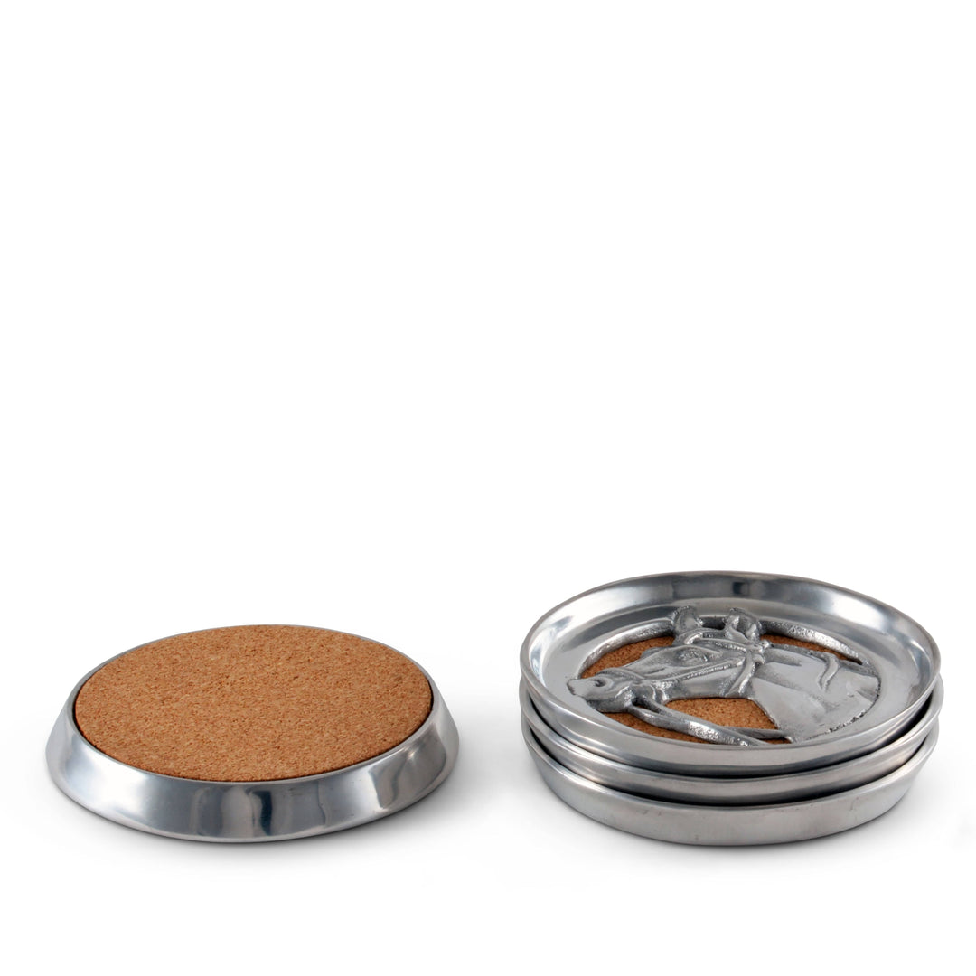 Equestrian Horse Coaster Set – Elegant Drink Coasters for Horse Lovers & Entertaining