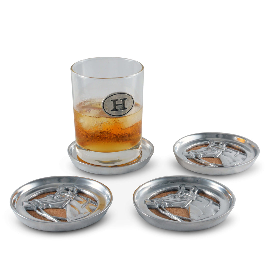 Equestrian Horse Coaster Set – Elegant Drink Coasters for Horse Lovers & Entertaining